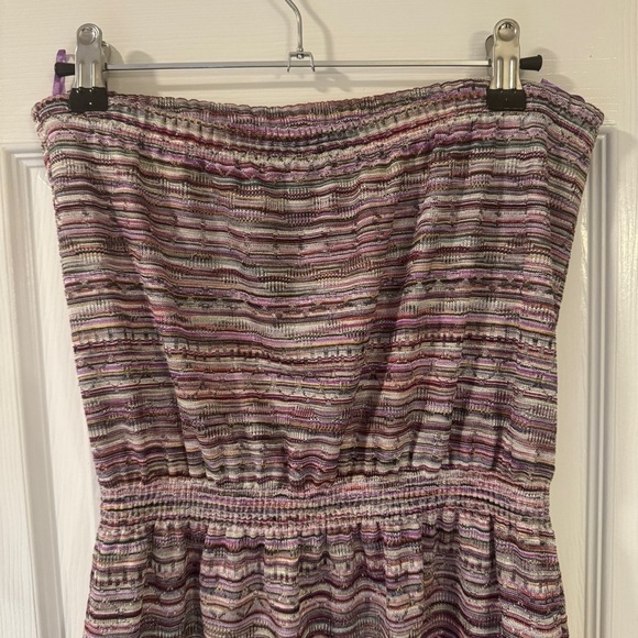 Aqua Strapless Multicolor Textured Knit Dress | Size M | Made in USA - Picture 4 of 10